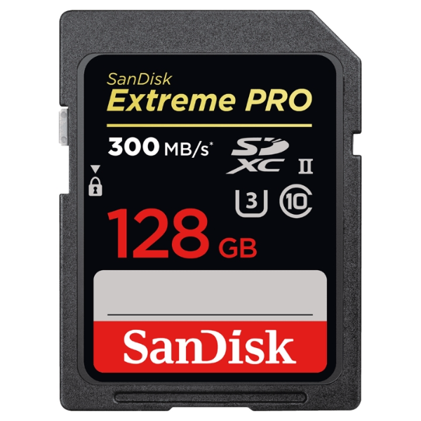 0000038995| Sandisk ExPro 128GB SDXC UHS-II 300mb/s