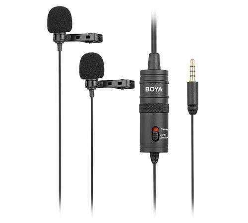 0000024595| BOYA BY-M1DM Dual Mic Lavalier Microphone