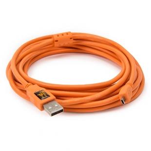 Tether Tools Tetherpro USB 2 Male To Mini-B 8 Pin 4.6m Cable - Hi-Vis Orange