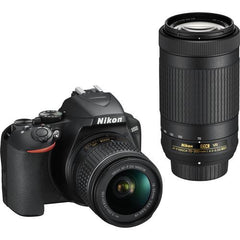  Nikon D3500 DSLR Body  w 18-55mm VR & 70-300mm VR Lenses