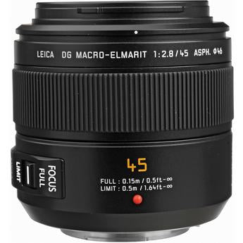 0000011490| Panasonic H-ES045E Leica 45mm F2.8 Macro-Elmarit Lens