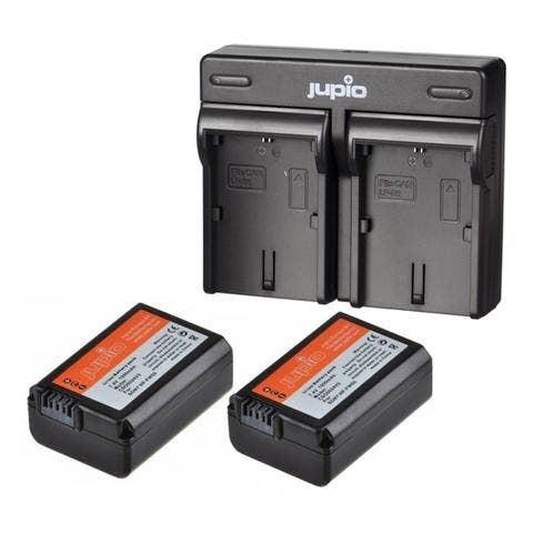 0000211995| Jupio Sony 2 X NP-FW50 Batteries + Dual Charger Kit