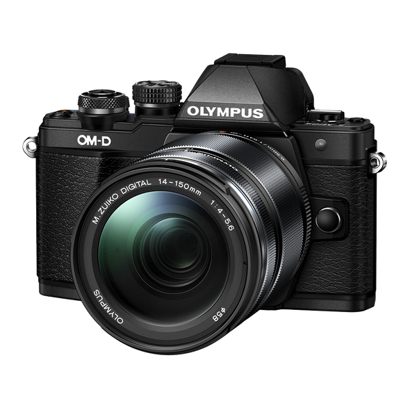 0000210990| Olympus OM-D E-M10 II Black Body with Olympus 14-150mm F3.5-5.6 II Black Lens