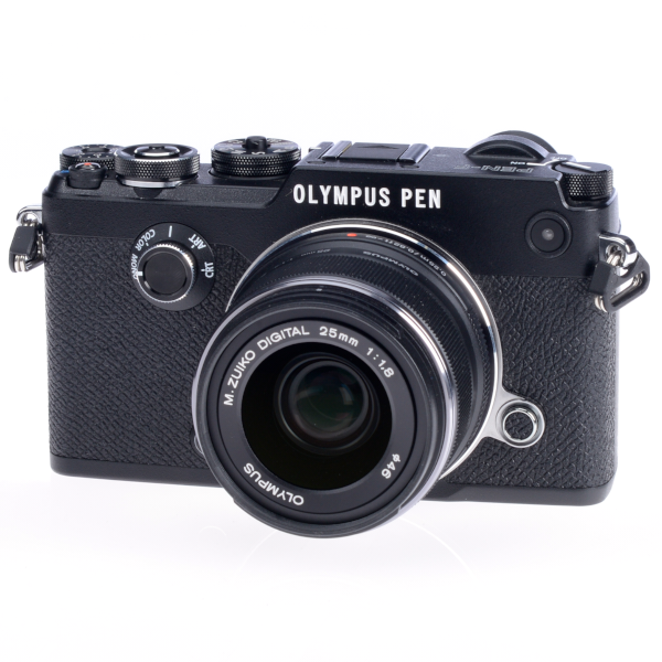 0000018990| Olympus Pen-F Black Digital Camera Body With 25mm Black Lens