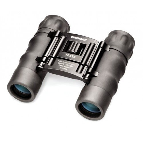 Tasco Essentials 10x25mm Black Roof Prism Compact Binocular 168RB