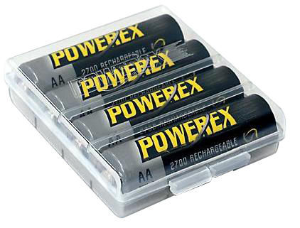 0000002995| Powerex 4 x AA Maha Powerex 2700mAh Battery (Including Battery Holder)