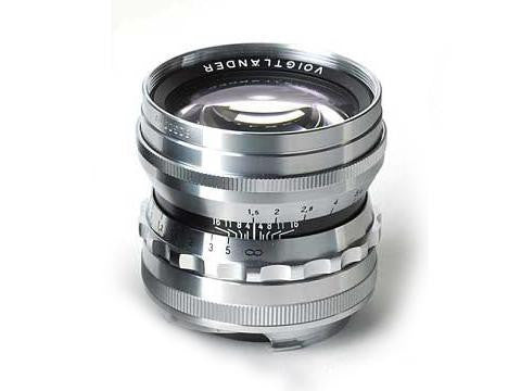 Voigtlander 50mm f1.5 Nokton Asph M mount  lens. Silver (Chrome) Finish