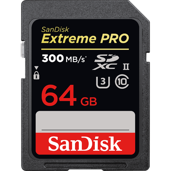 0000219995| Sandisk Extreme Pro SD 64GB 300MB/s Card