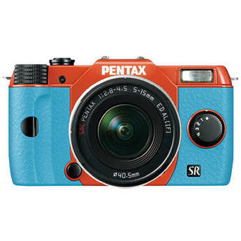 Pentax Q10 Digital Camera Orange/Aqua