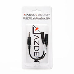  Azden Microphones HX-MI Mic-Headphone Adapter For Smartphones & Tablets