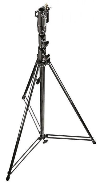 0000258995| Manfrotto 111BSU Tall Steel Cine Stand with Leveling Leg, Black