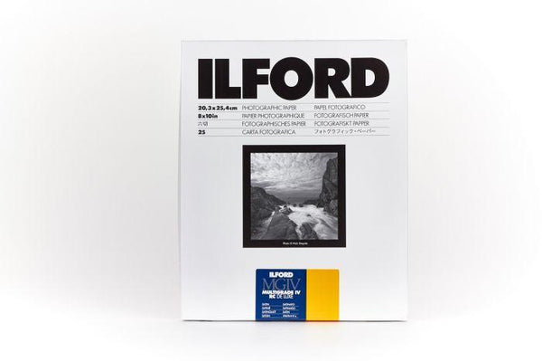 0000004995| Ilford Multigrade IV RC Deluxe Satin 20.3x25.4cm Paper 25 Sheets MG4RC25M