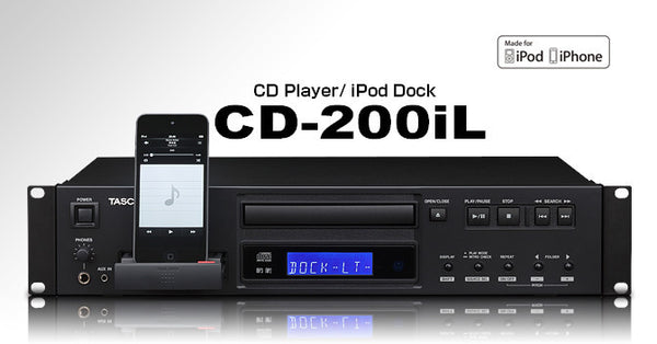 Tascam CD-200IL CD Player With Ipod Dock - Lightning (2U)