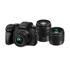  Panasonic G7 14-42mm 45-150mm & 25mm Lenses