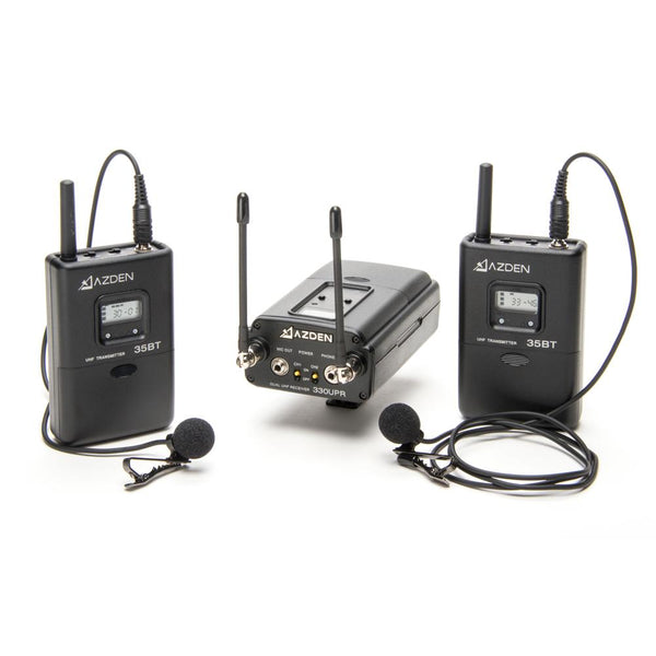 0000211990| Azden Microphones 330LT UHF On-Camera Dual Bodypack System