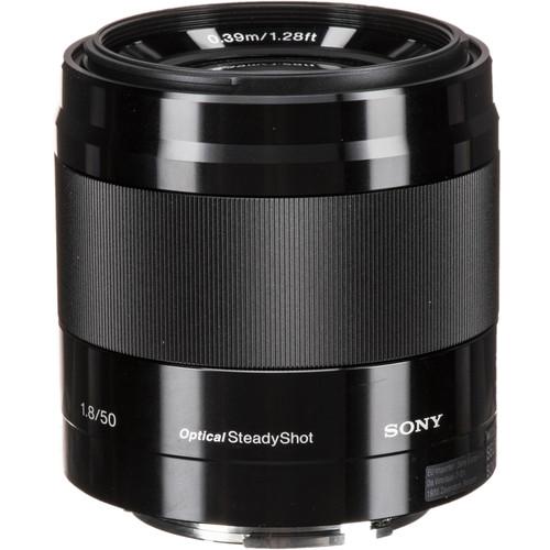 0000004990| Sony E-Mount 50mm F1.8 OSS Lens Black