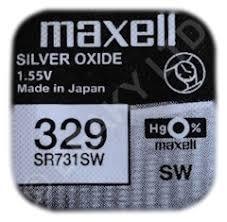 0000000695| Maxell SR731SW/329 1.55v Silver Oxide Battery