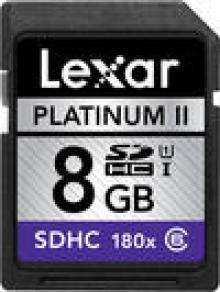 0000001995| Lexar Platinum 8GB SDHC Card 180x (C6)