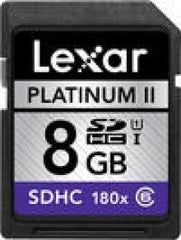  Lexar Platinum 8GB SDHC Card 180x (C6)