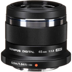  Olympus 45mm f/1.8 Portrait Lens Black