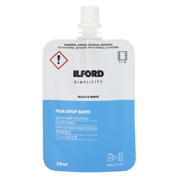 0000004395| Ilford Simplicity Film Stop Bath 5 Pack Sachet