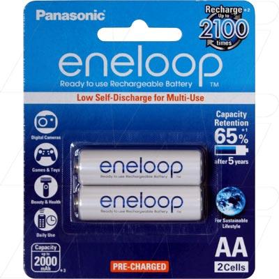 0000001695| Panasonic Eneloop AA Batteries 2 Pack