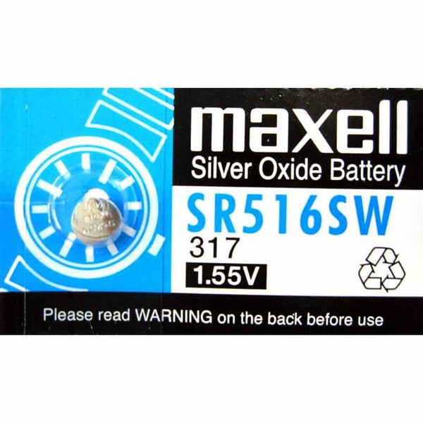 0000000499| Maxell SR516SW/317 1.55w Watch Battery