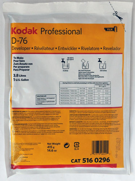 0000001395| Kodak Professional (Powder) D-76 Developer 3.8lt