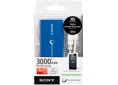 Sony Portable Power Supply 3000MAH Sky Blue