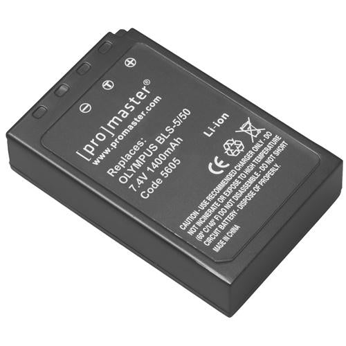 0000005995| ProMaster Lithium Ion Battery For Olympus BLS-5/50 5605