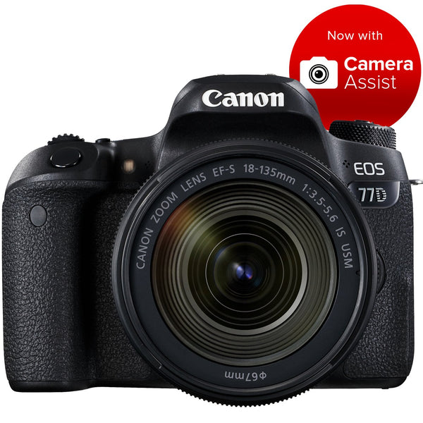 0000015190| Canon EOS 77D DSLR & 18-135 IS Nano USM Lens