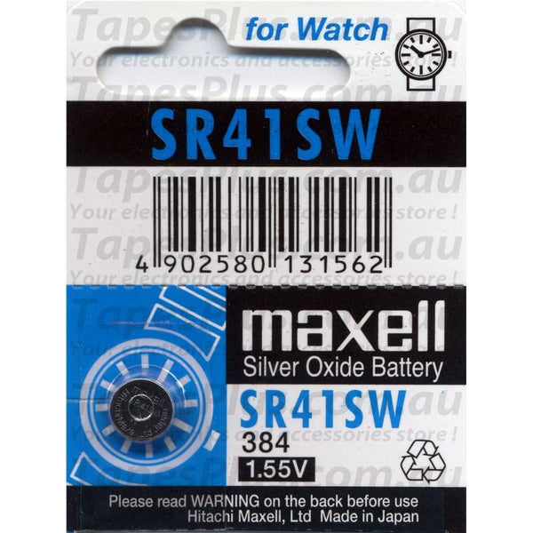 0000002795| Maxell SR41W/384 1.55v Silver Oxide Battery