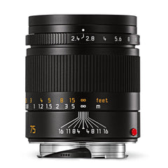  Leica Summarit-M 75mm f/2.4 Lens Black Anodized Finish Lens (11682)