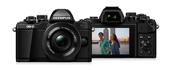 0000027990| Olympus OM-D E-M10 Mark II Single Lens Kit (14-42mm EZ Lens) - Black Body Black Lens