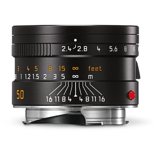 0000222990| Leica Summarit-M 50mm f/2.4 Lens Black Anodized Finish Lens (11680)