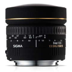  Sigma AF 8mm F3.5 EX DG Fisheye Circular Canon Lens