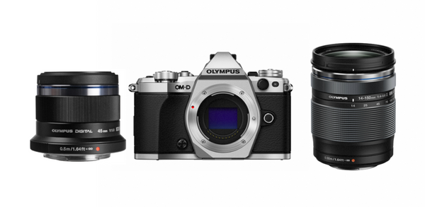 0000017990| Olympus OM-D E-M5 II Silver 14-150mm & 45mm Lens Kit