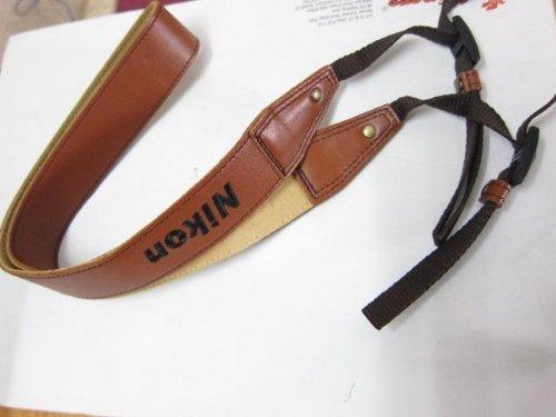 0000000300| Nikon DSLR Camera Strap - Brown Leather